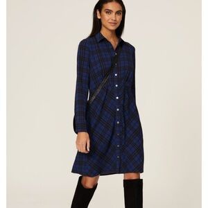 Thakoon Collective Plaid Shirtdress Blue